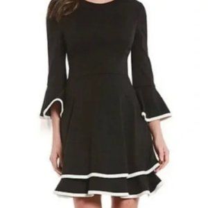 Eliza J Fit and Flare Bell Sleeve Mini Dress